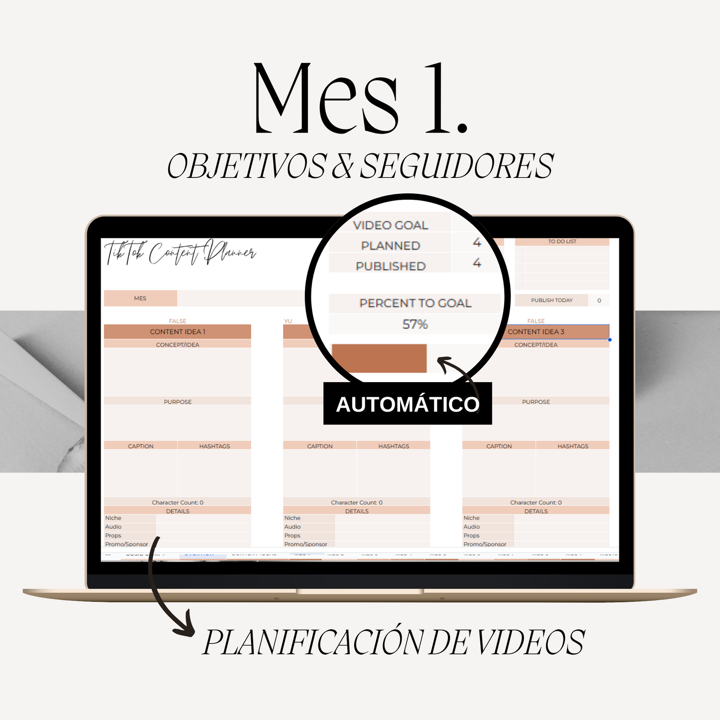 Plan de Contenidos Tiktok - Plantilla para Excel