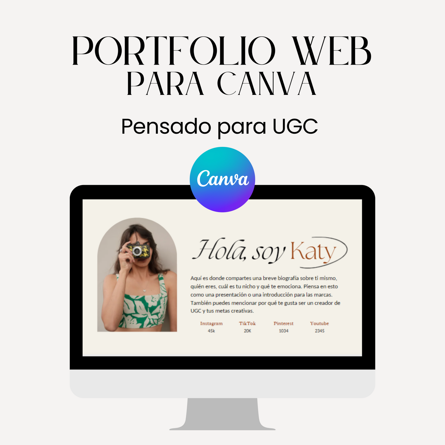 Plantilla de Portfolio UGC  (creador de contenido)