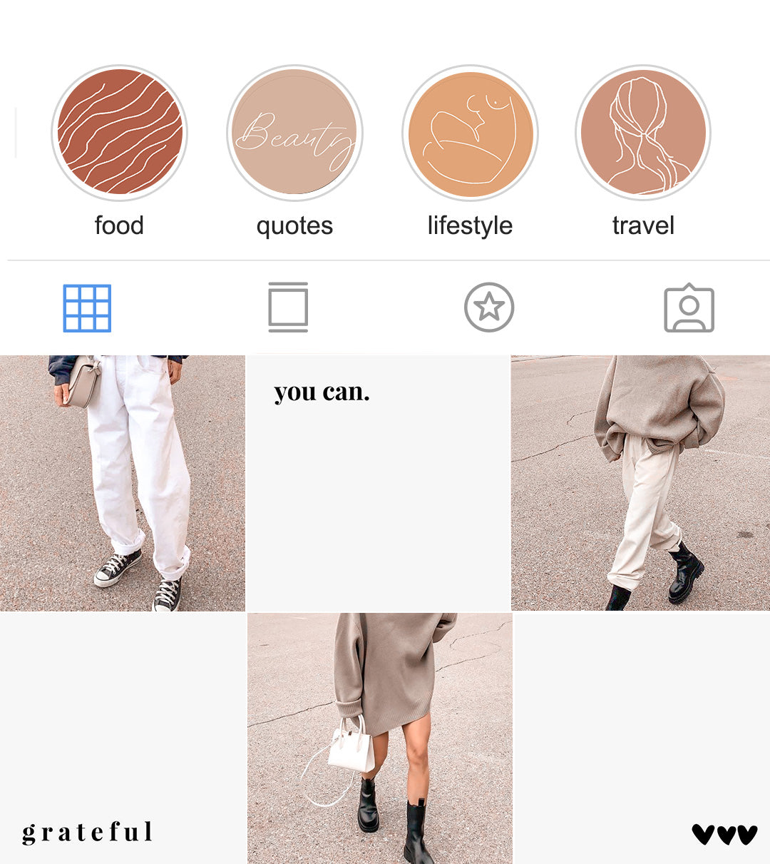 24 iconos líneas finas - Destacados para Instagram Stories