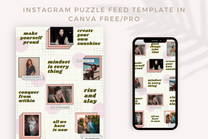 Plantilla feed Puzzle Instagram Canva
