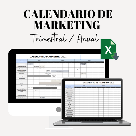 Calendario Acciones de Marketing  (Plantilla Excel)