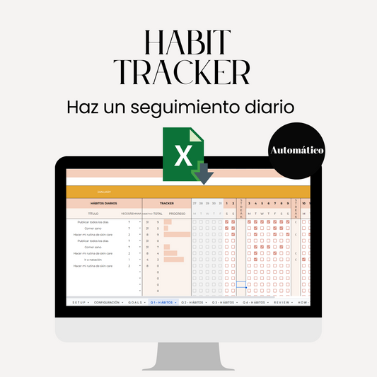 Plantilla de seguimiento de hábitos para Excel
