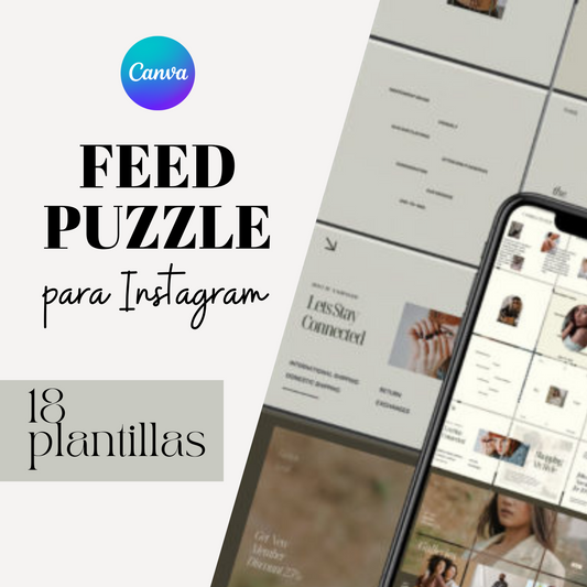 18 Plantillas Puzzle para Feed de Instagram