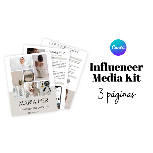 Media Kit Influencers 3 páginas (plantilla)