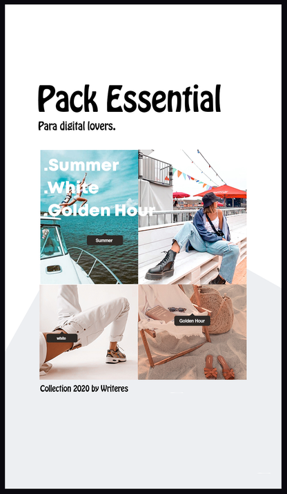 Los indispensables 🙌 Pack Essential (preset summer, white & golden hour)