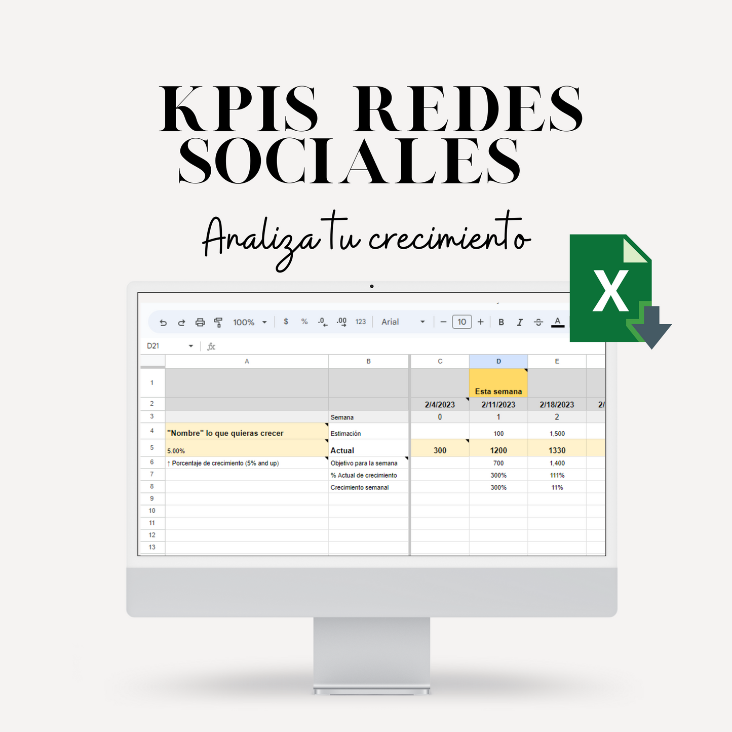 Social Media KPIs Excel Template