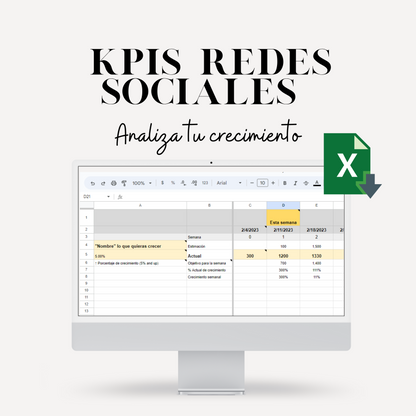 KPIs de Redes Sociales - Plantilla de Excel