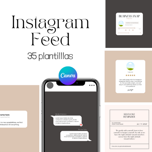 35 Plantillas para el Feed de Instagram editables (Colección engagement)