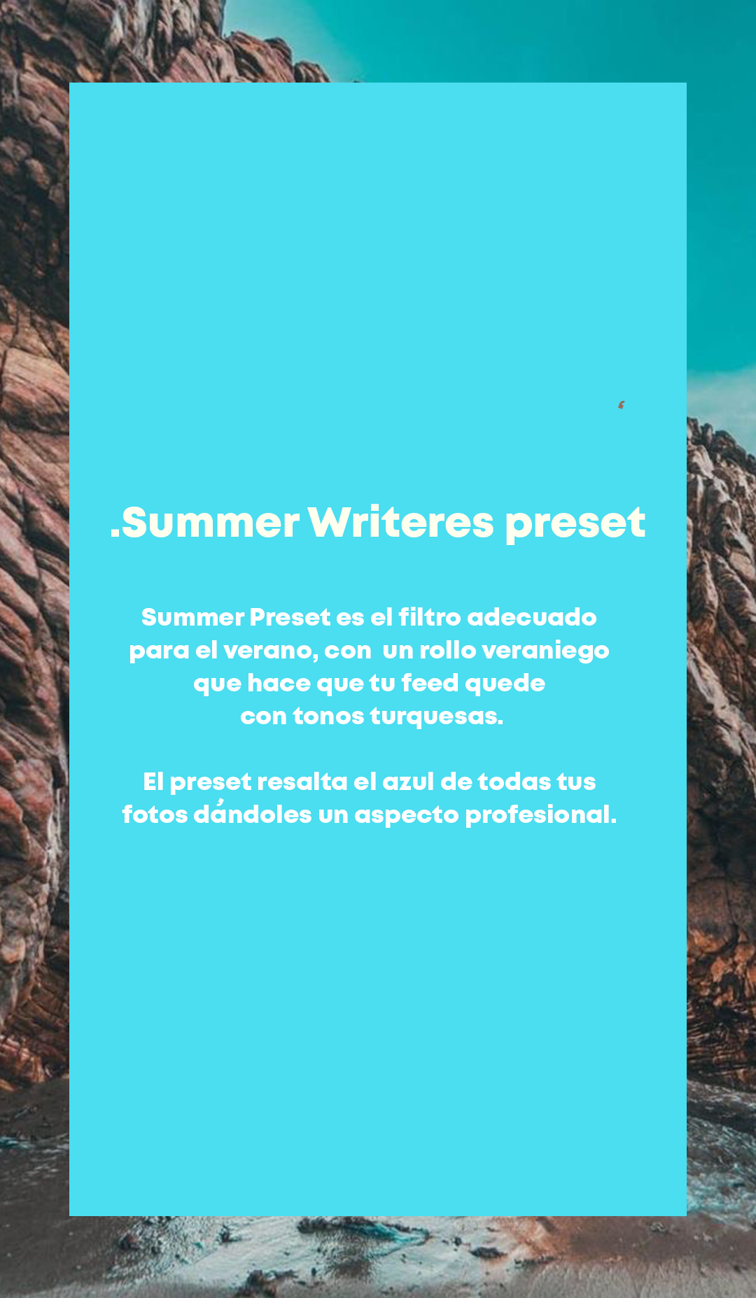 Writeres Summer Preset